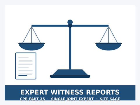 Expert Witness Reports, CPR Part 35, Site Sage